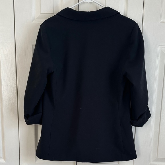 Anthropologie Meave Roll Sleeve Black Blazer Size 10 - Picture 12 of 12